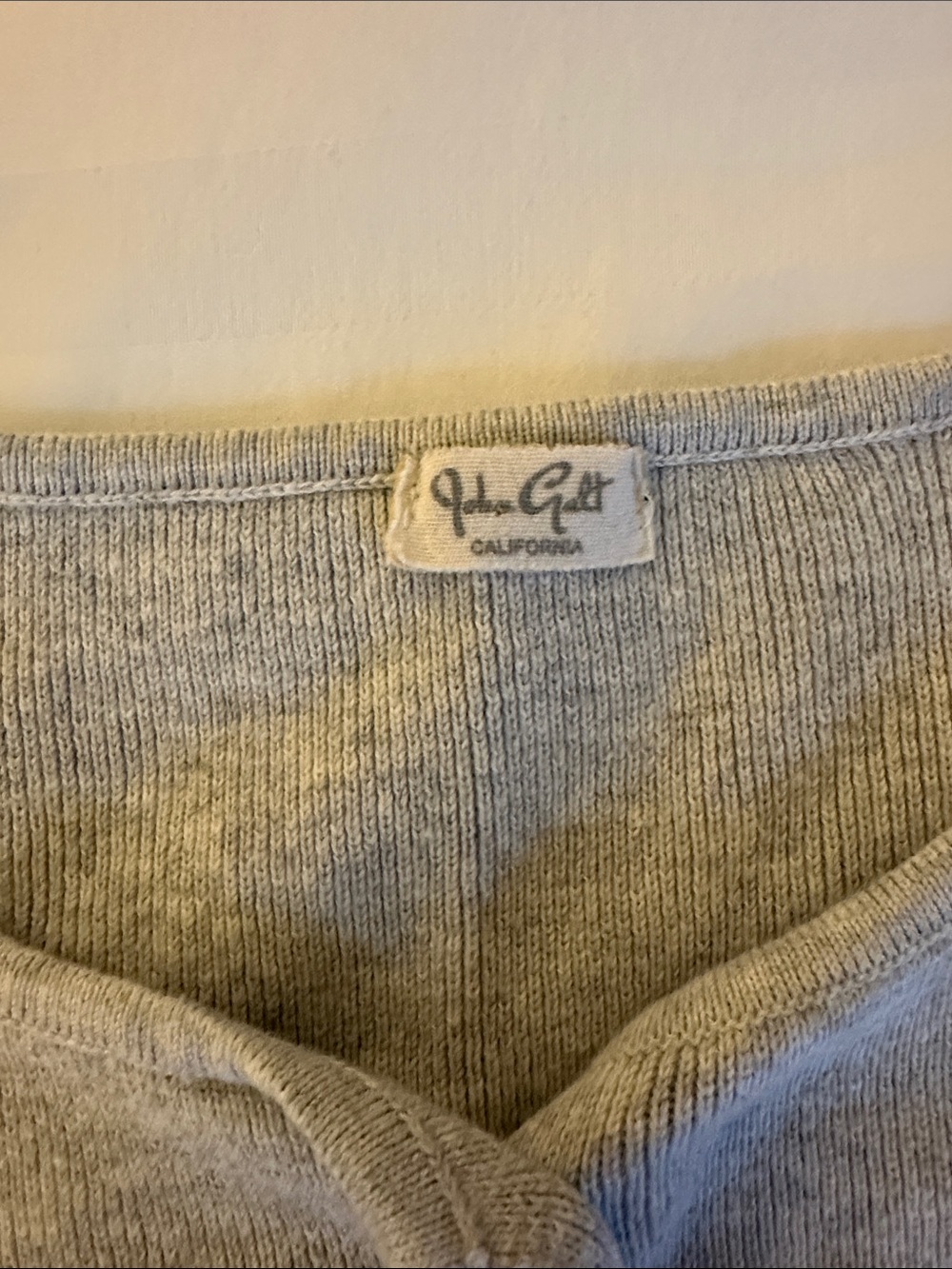 John Galt Light Gray Knit Top